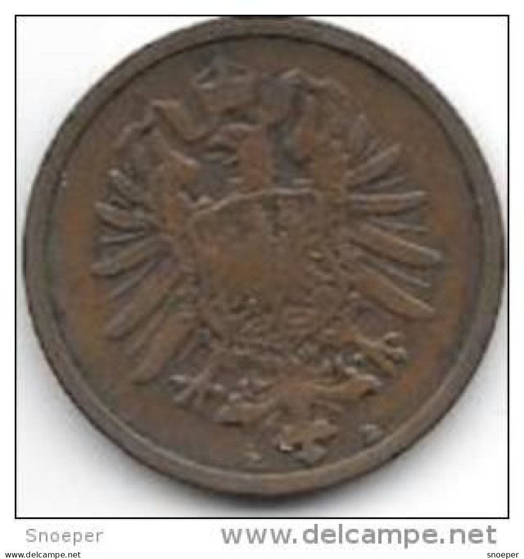 *empire 2 Pfennig 1874  B   Km 2    Vf - 2 Pfennig