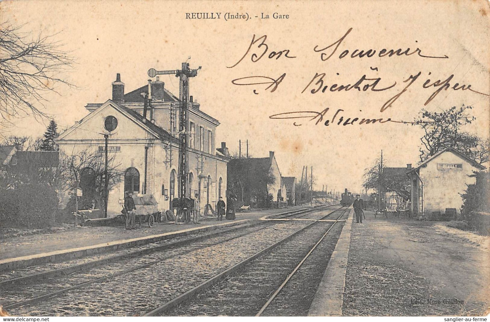 CPA 36 REUILLY / LA GARE / TRAIN - Other & Unclassified