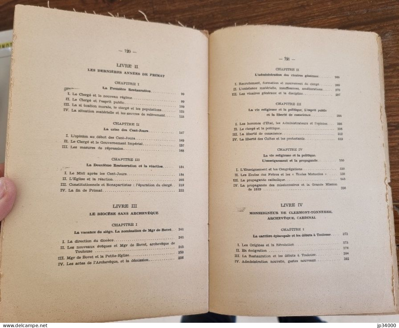 Administration Et La Vie Ecclésiastique à Toulouse Par P. GENEVRAY En 1941 (voir Description) - Languedoc-Roussillon