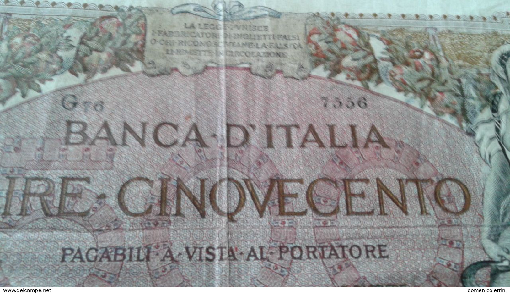 BANCONOTA DA 500 LIRE LA SPIGOLATRICE