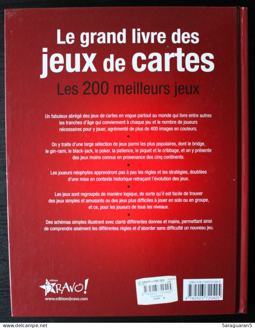 LE GRAND LIVRE DES JEUX DE CARTES - Edition Bravo 2009 - Palour Games