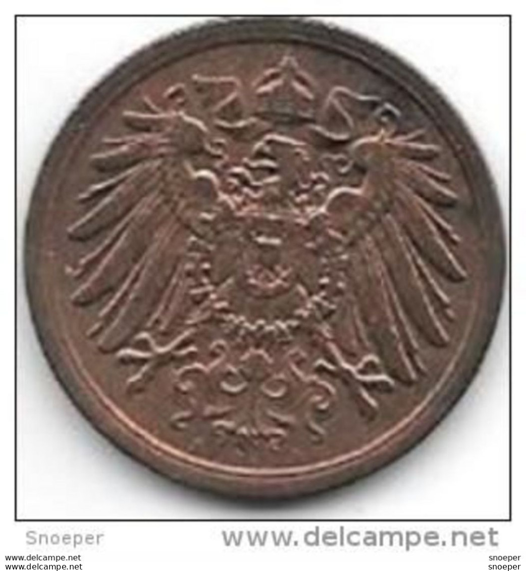 Empire 2 Pfennig 1906  A  Km 16   Xf - 2 Pfennig