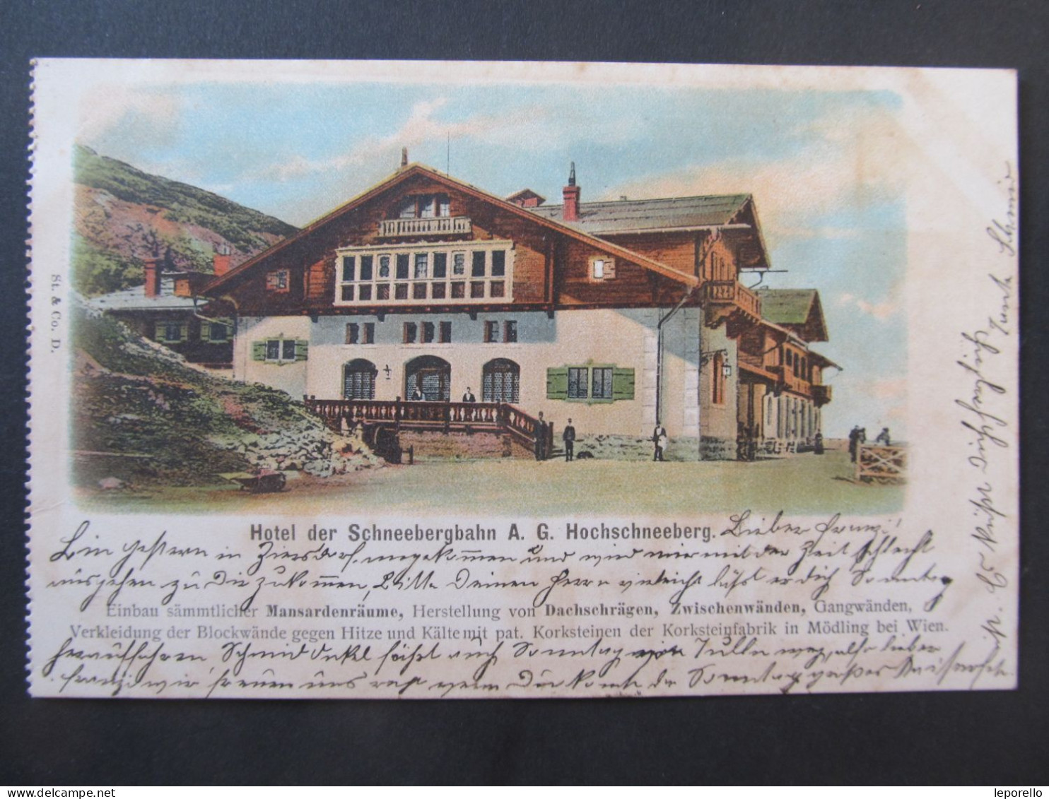 AK SCHNEEBERG Schneebergbahn Hotel Litho 1900 // D*57726 - Schneeberggebiet