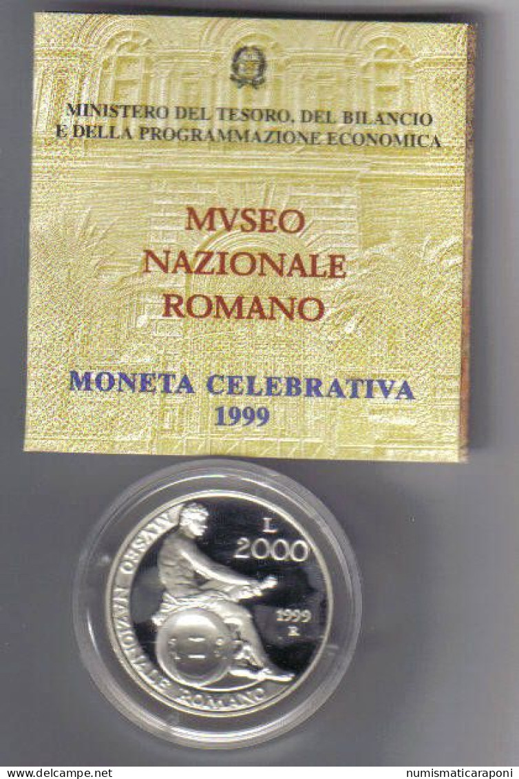 REPUBBLICA ITALIANA  2000 LIRE 1999 Museo Nazionale Romano Proof - Jahressets & Polierte Platten