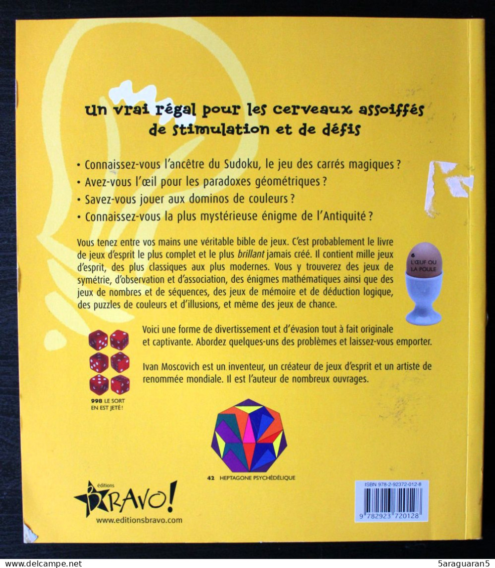 BRILLANT ; LE GRAND LIVRE DES JEUX D'ESPRIT - Edition Bravo 2009 - Palour Games