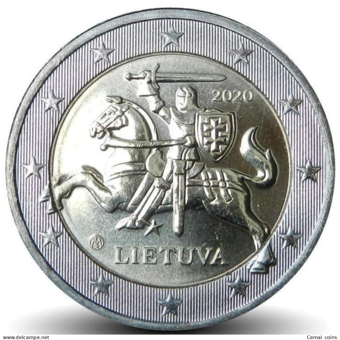 2 Euro 2020 Lithuania Coin - Regular Issue, Knight. - Litouwen