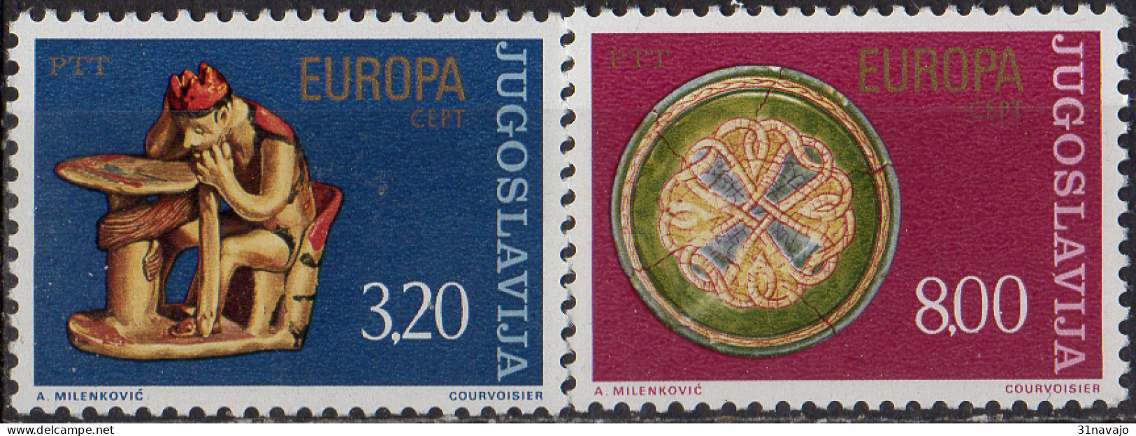 YOUGOSLAVIE - Europa CEPT 1976 - Porcelaine