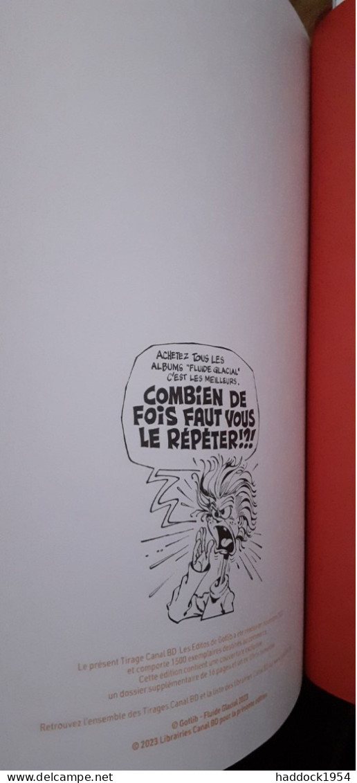 les éditos de GOTLIB GERARD VIRY-BABEL fluide glacial canal BD 2023