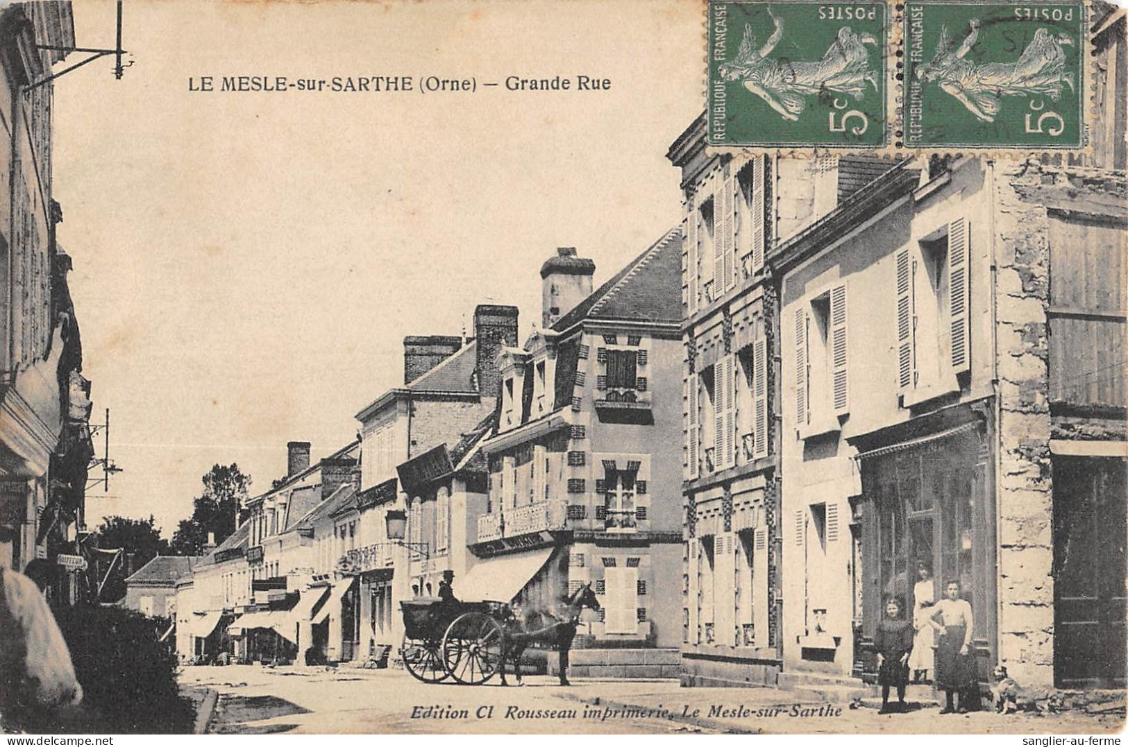 CPA 61 LE MESLE SUR SARTHE / GRANDE RUE - Le Mêle-sur-Sarthe