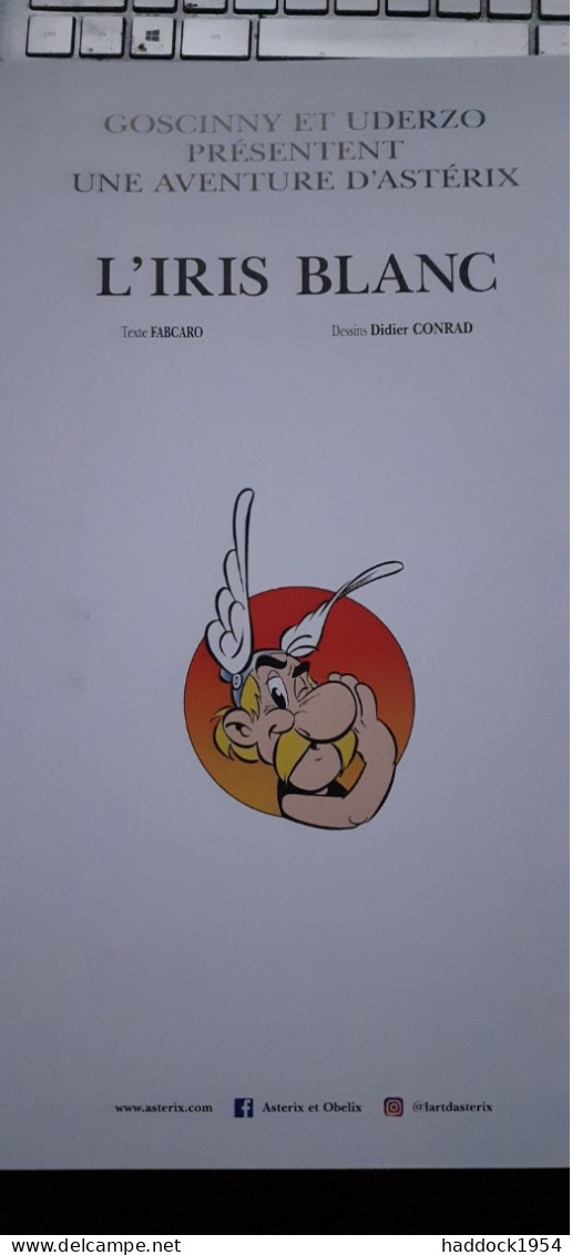 L'iris Blanc FABCARO DIDIER CONVARD Hachette 2023 - Asterix