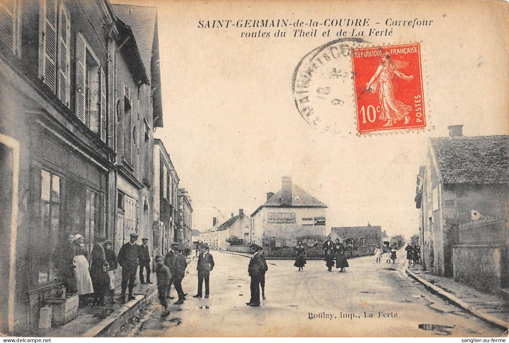 CPA 61 SAINT GERMAIN DE LA COUDRE / CARREFOUR ROUTES DU THEIL ET DE LA FERTE - Autres & Non Classés