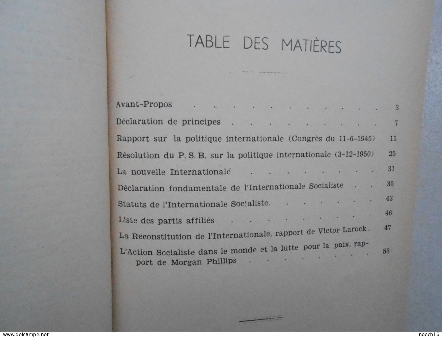 De Quaregnon à La Nouvelle Internationale Socialiste 1951? Editions Du Peuple - Belgien
