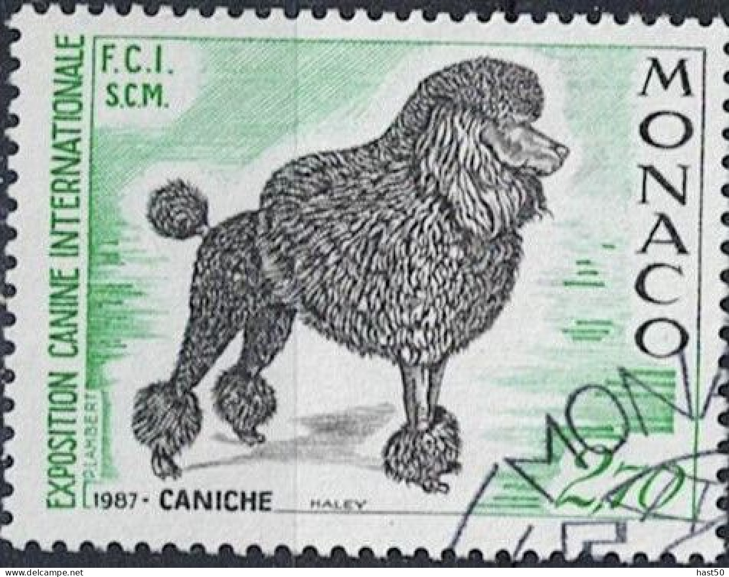 Monaco - 50. Internationale Hundeausstellung, Monte Carlo (MiNr: 1804/5) 1987 - Gest Used Obl - Oblitérés