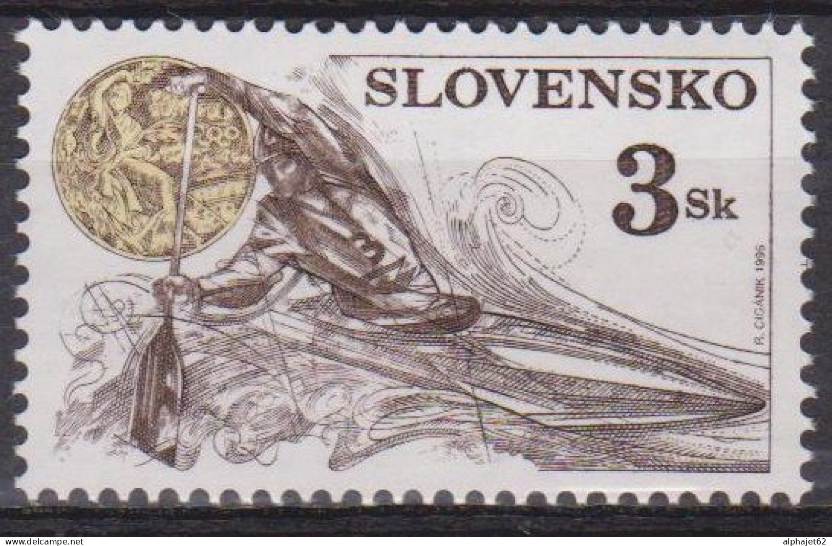 Sport Olympique - SLOVAQUIE - Canoe Monoplace - N° 229 ** - 1996 - Unused Stamps