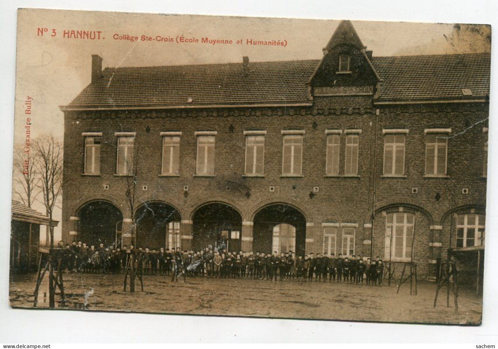 BELGIQUE HANNUT Ecoliers Cour Récréation Collège Ste Croix Ecole Moyenne Et Humanités  /D03  2022 - Hannuit