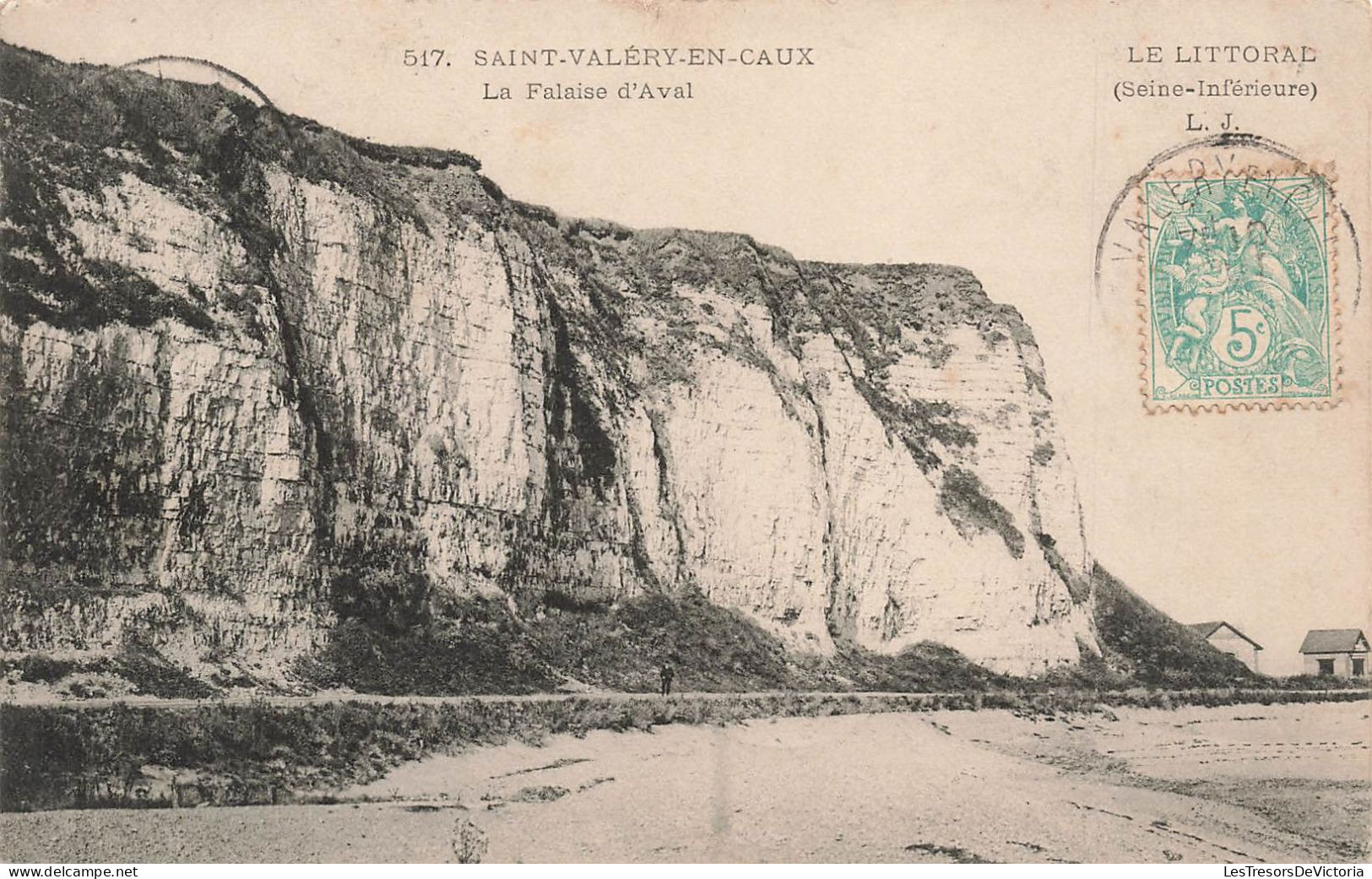 FRANCE - Saint Valery En Caux - Vue Sur La Falaise D'Aval - Carte Postale Ancienne - Saint Valery En Caux
