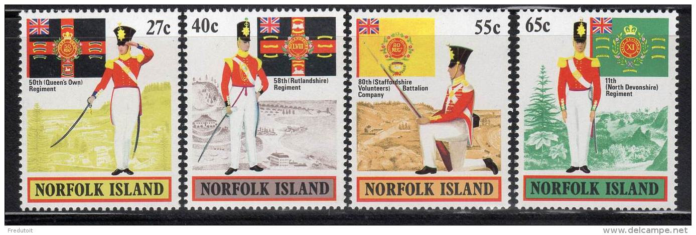 NORFOLK - N°294/7 ** (1982) Uniformes Militaires - Norfolk Island