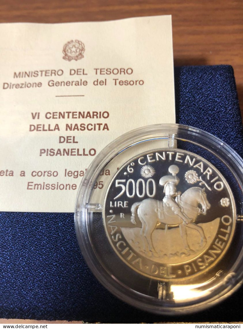 Italia 1995 5000 Lire Pisanello In Confezione Della Zecca Proof - Gedenkmünzen