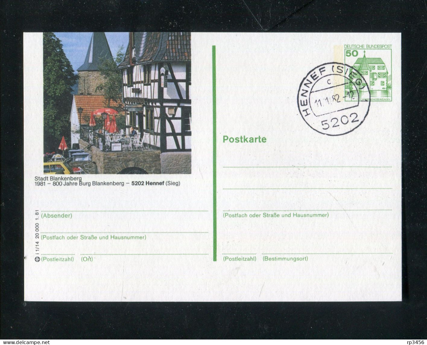 "BUNDESREPUBLIK DEUTSCHLAND" Bildpostkarte Mit Bildgleichem Stempel Ex "BLANKENBERG" (4266) - Illustrated Postcards - Used
