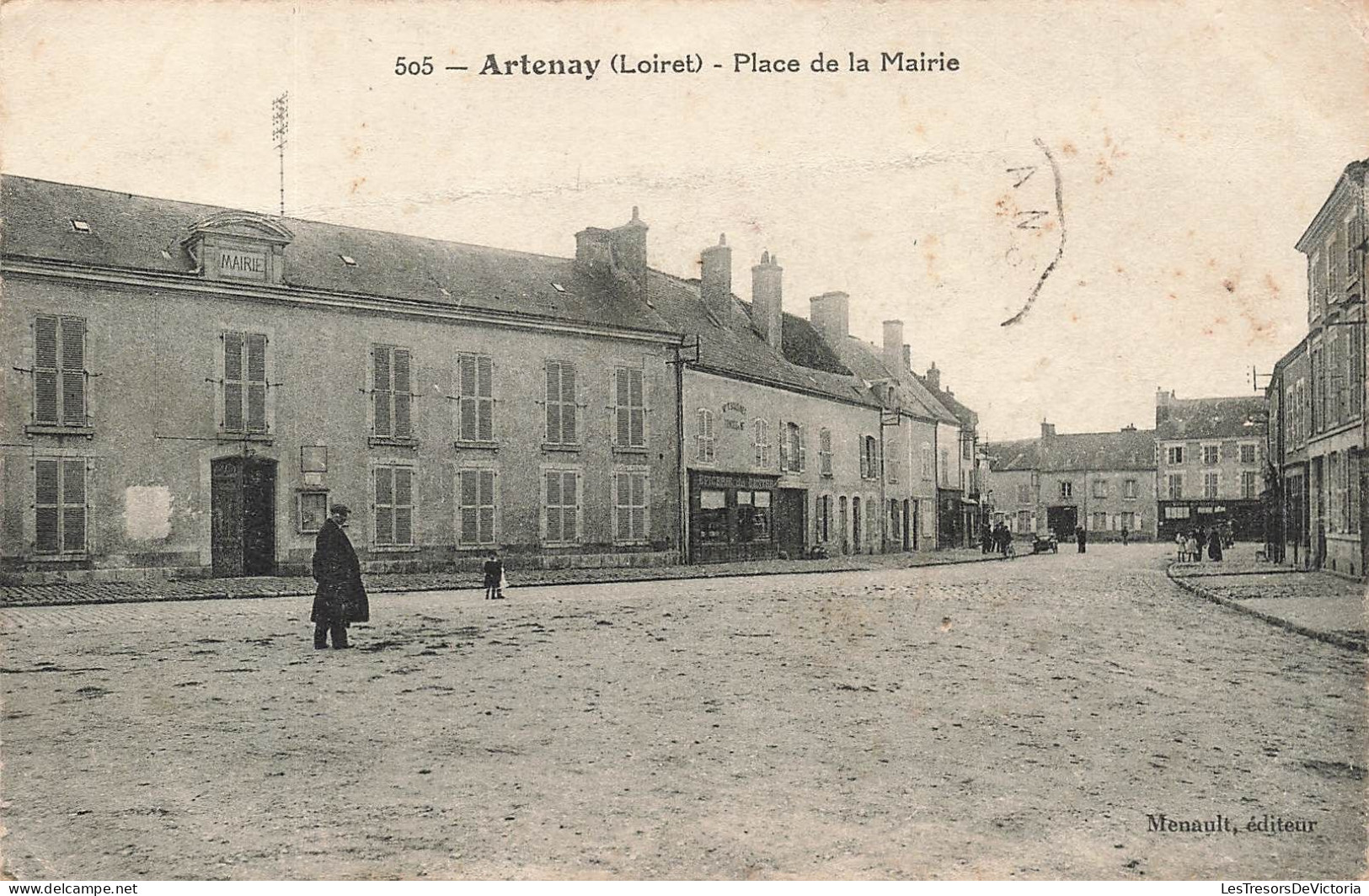 FRANCE - Artenay - Place De La Mairie - Menault éditeur - Carte Postale Ancienne - Artenay