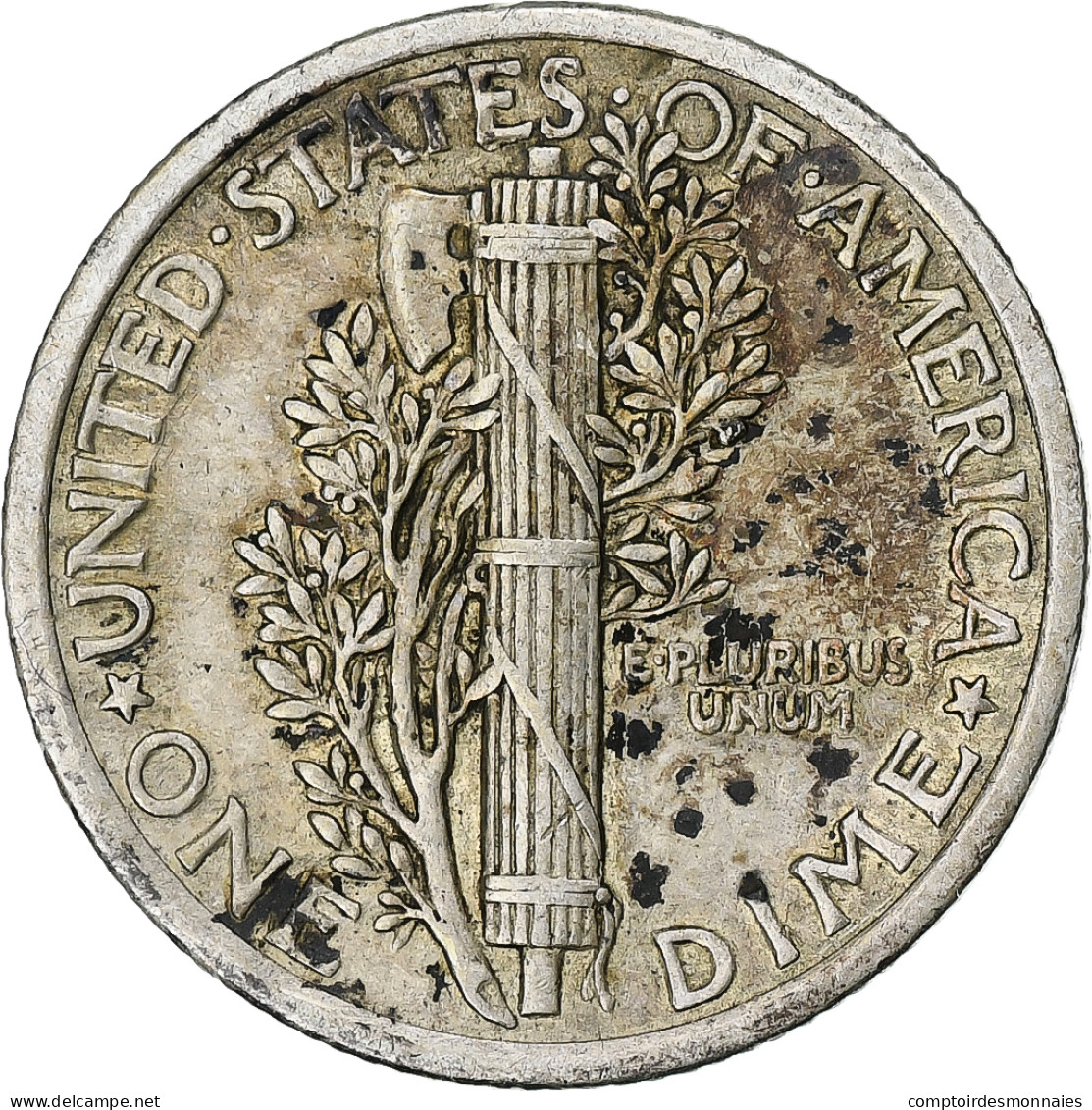 Monnaie, États-Unis, Mercury Dime, Dime, 1917, U.S. Mint, Philadelphie, TTB - 1916-1945: Mercury (Mercure)