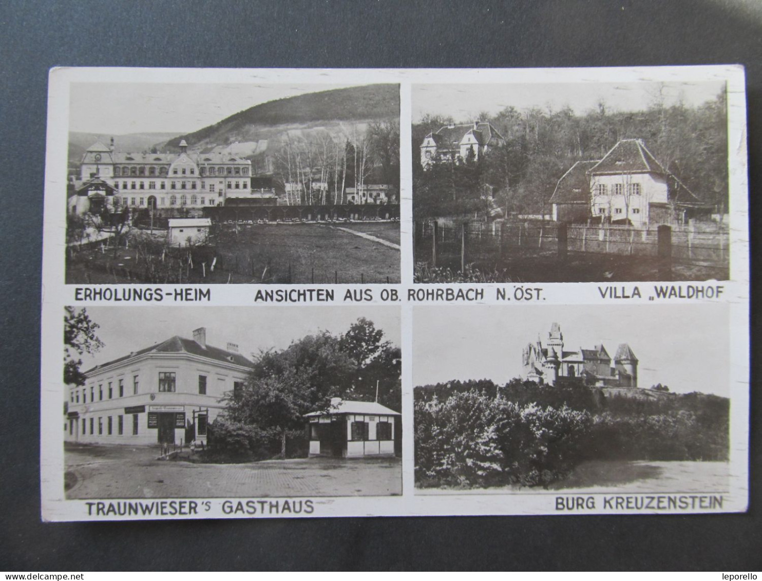 AK Oberrohrbach Leobendorf Kreuzenstein B. Korneuburg Traunwieser Gasthaus 1932   // D*57734 - Korneuburg