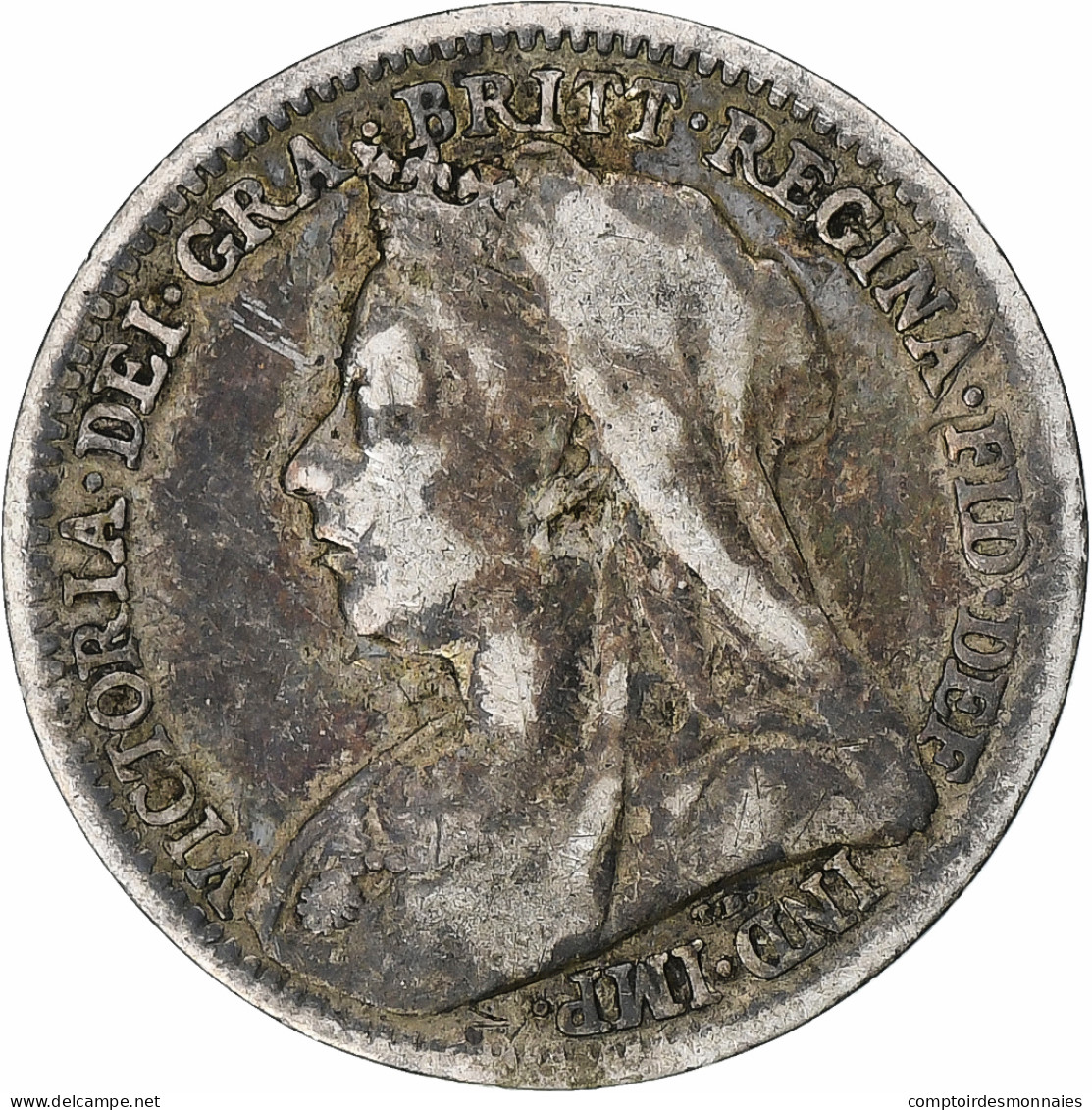 Monnaie, Grande-Bretagne, Victoria, 3 Pence, 1900, TTB, Argent, KM:777 - F. 3 Pence
