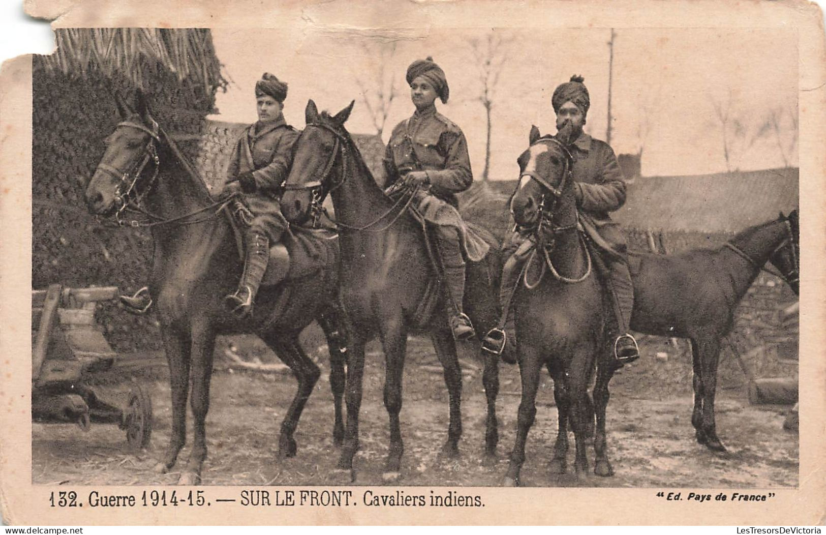 MILITARIA - Guerre 1914-15 - Sur Le Front - Cavaliers Indiens - Carte Postale Ancienne - Guerres - Autres