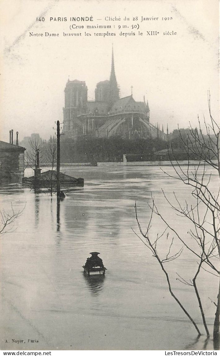 FRANCE - Paris - Notre Dame Bravant Les Tempêtes Depuis Le XIII ème Siècle - Carte Postale Ancienne - Inondations De 1910