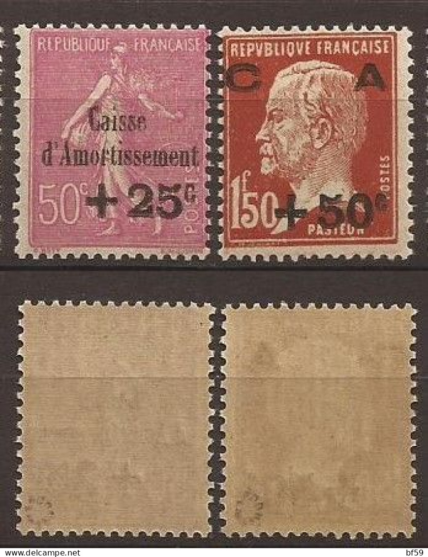 FRANCE - 1929 - Amortissement 3ème Série N° 254 Et 255 - NEUF XX MNH - Signés Roumet - Côte 225€ - 1927-31 Caisse D'Amortissement