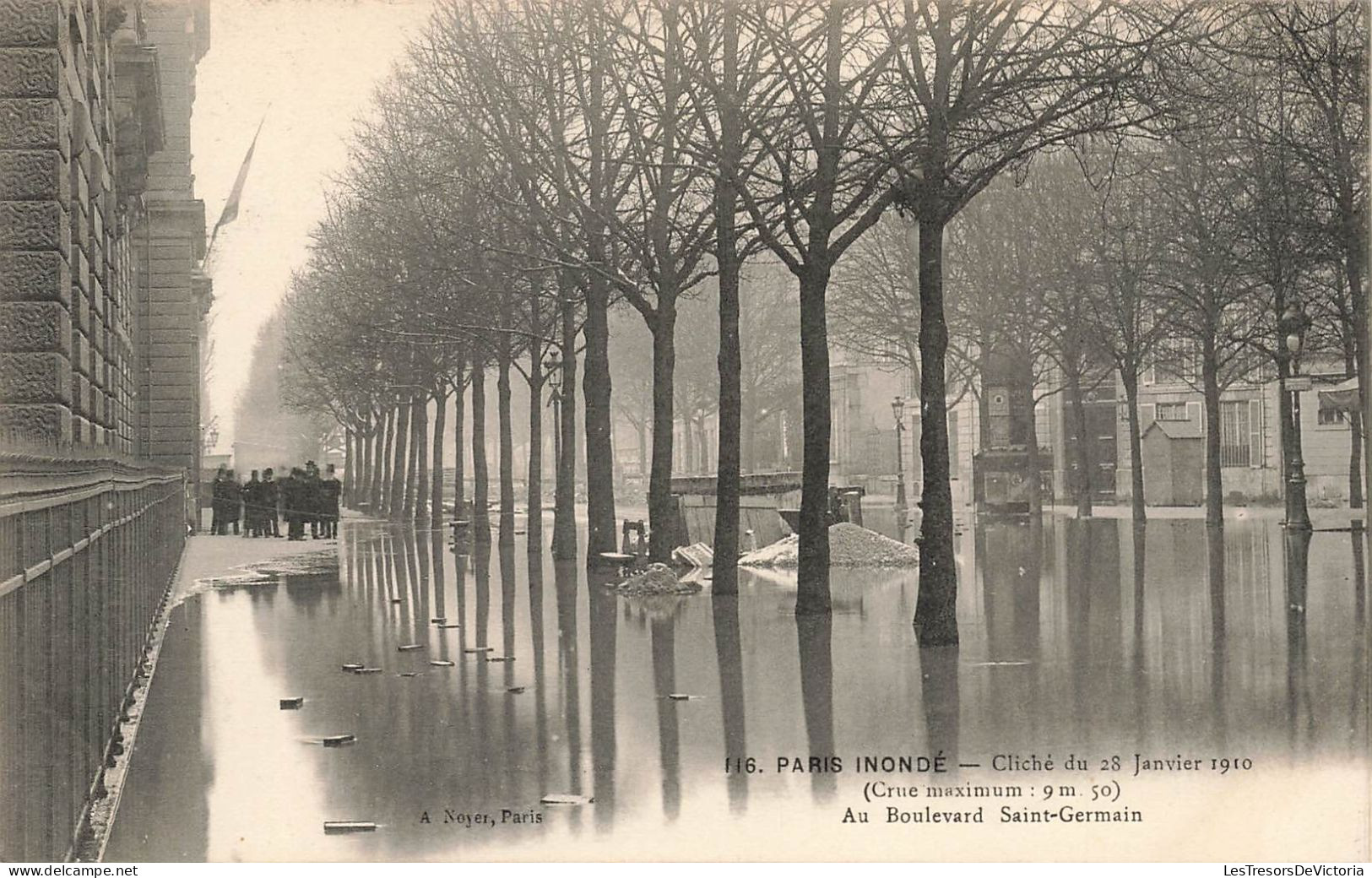 FRANCE - Paris - Au Boulevard Saint Germain - Carte Postale Ancienne - Inondations De 1910