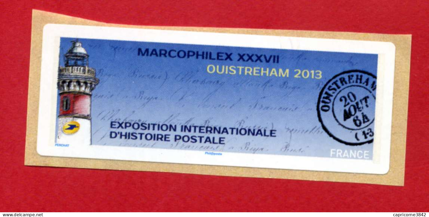 2013 - Vignette Lisa De MARCOPHILEX XXXVII à Ouistreham - Vierge - 2010-... Illustrated Franking Labels