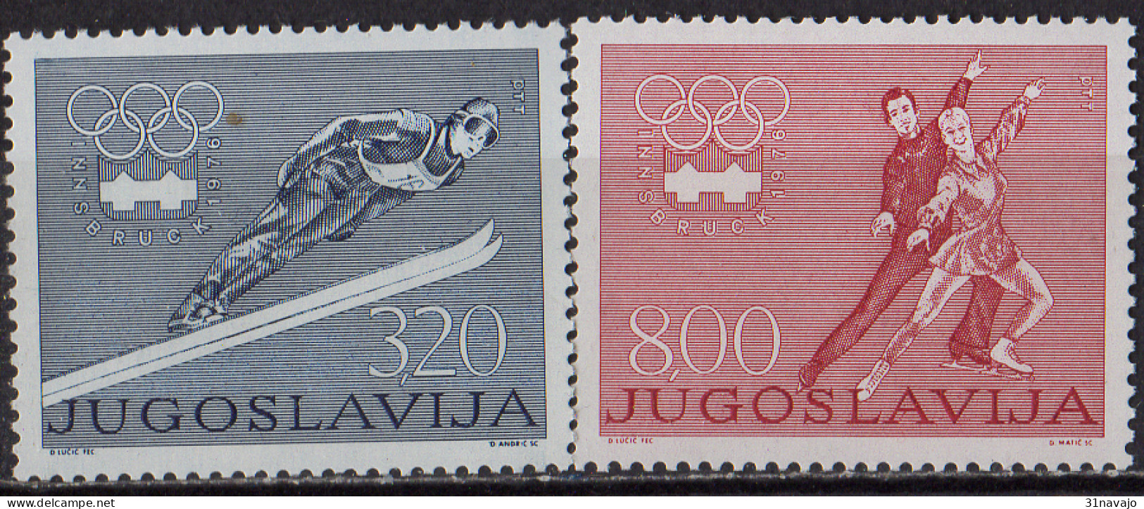 YOUGOSLAVIE - Jeux Olympiques D'Innsbruck - Hiver 1976: Innsbruck