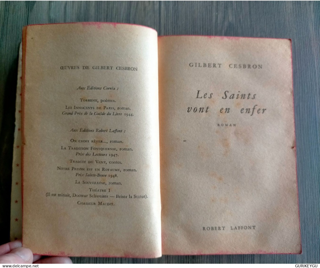 Les Saints Vont En Enfer Texte Intégral  1955 Le Livre De Poche - Griezelroman