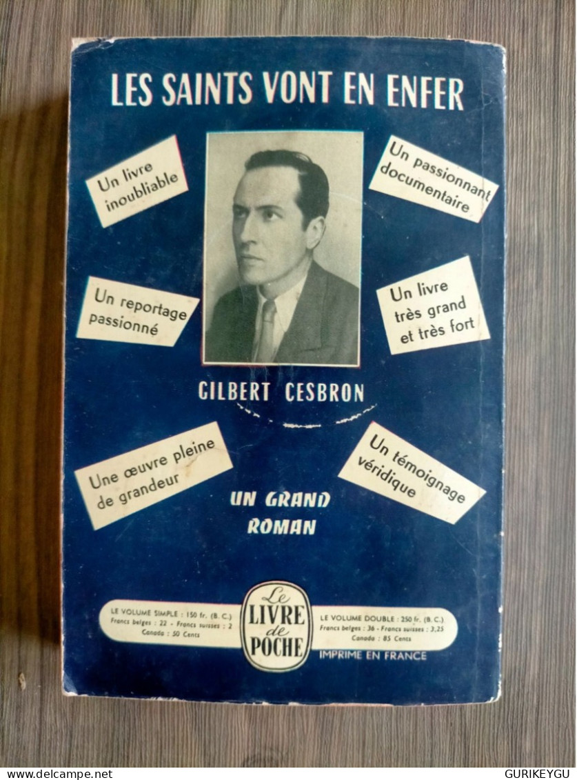 Les Saints Vont En Enfer Texte Intégral  1955 Le Livre De Poche - Griezelroman