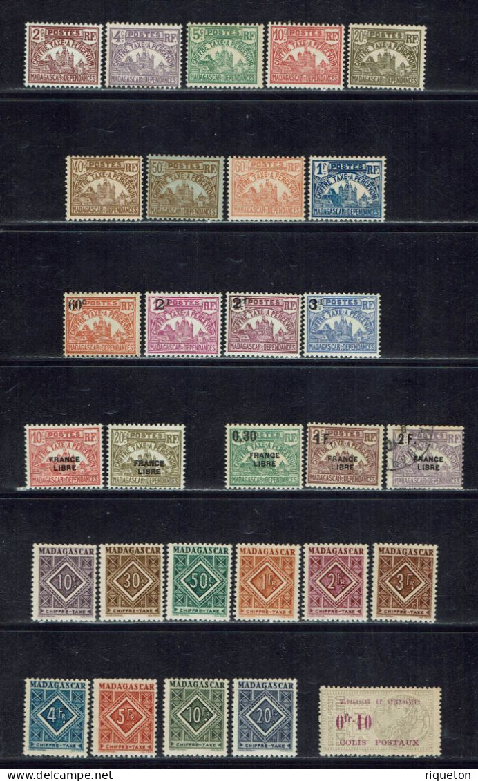 Madagascar. T. Taxe N° 8/21 - 28/30 - 31/40 Et Colis N° 1 - Neufs X. TB. - Postage Due