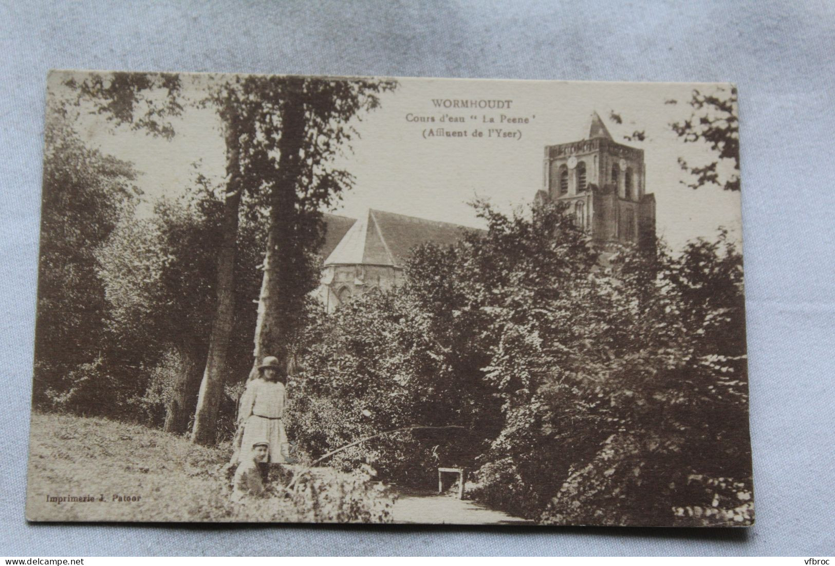 Cpa 1930, Wormhoudt, Cours D'eau La Peene, Nord 59 - Wormhout