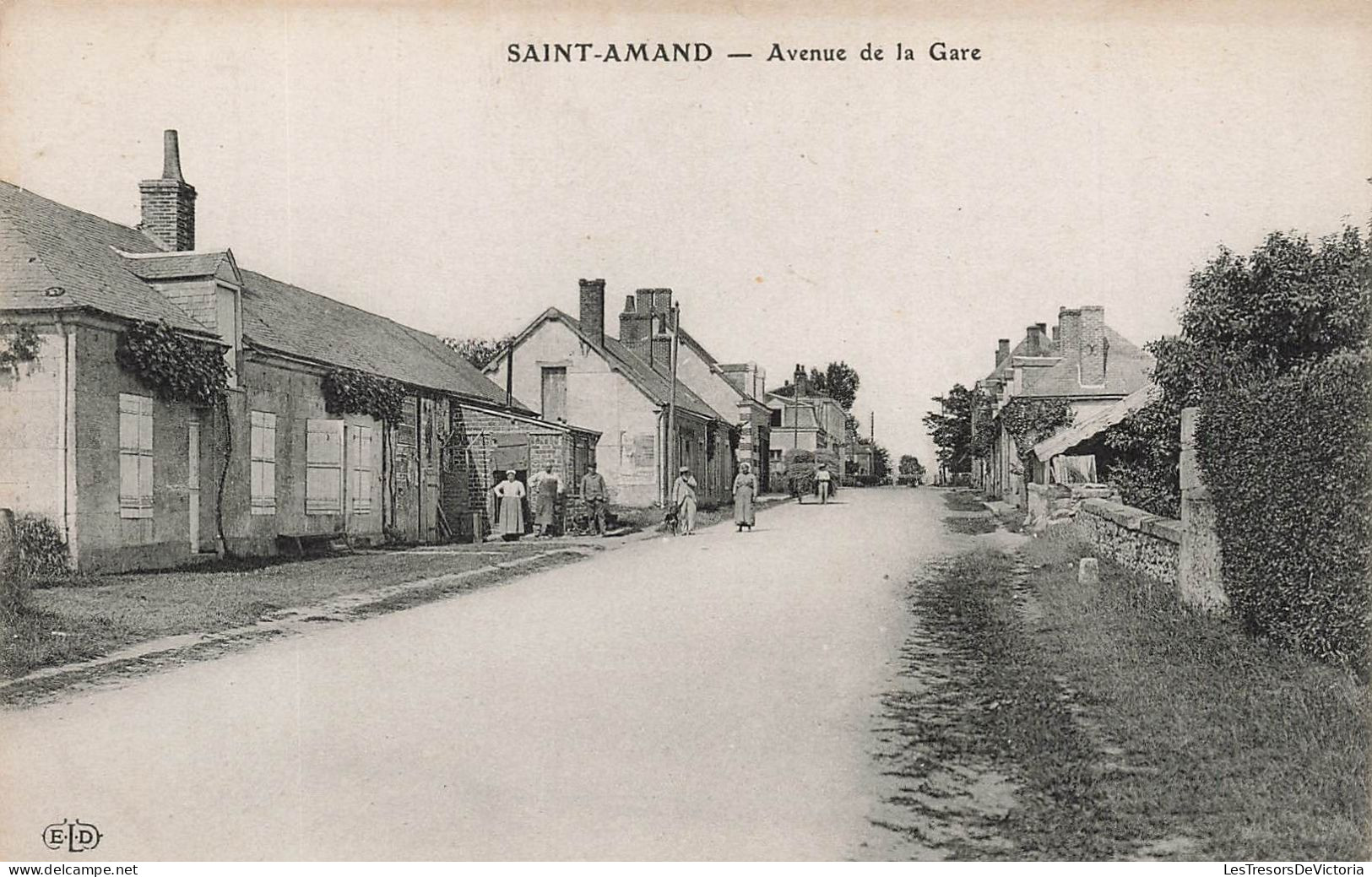 FRANCE - Saint Amand - Avenue De La Gare - Carte Postale Ancienne - Saint Amand Longpre