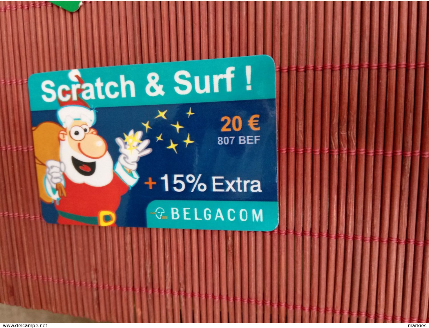 Sratch & Surf Christmas 20 Euro Used Rare - Cartes GSM, Recharges & Prépayées