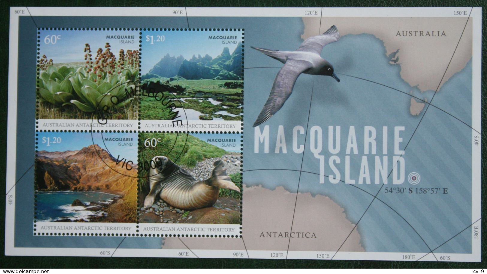 Macquarie Island Bird Seal 2010 Mi Bl 5 Used Gebruikt Oblitere Australia Australien Australian Antarctic Territory AAT - Usados