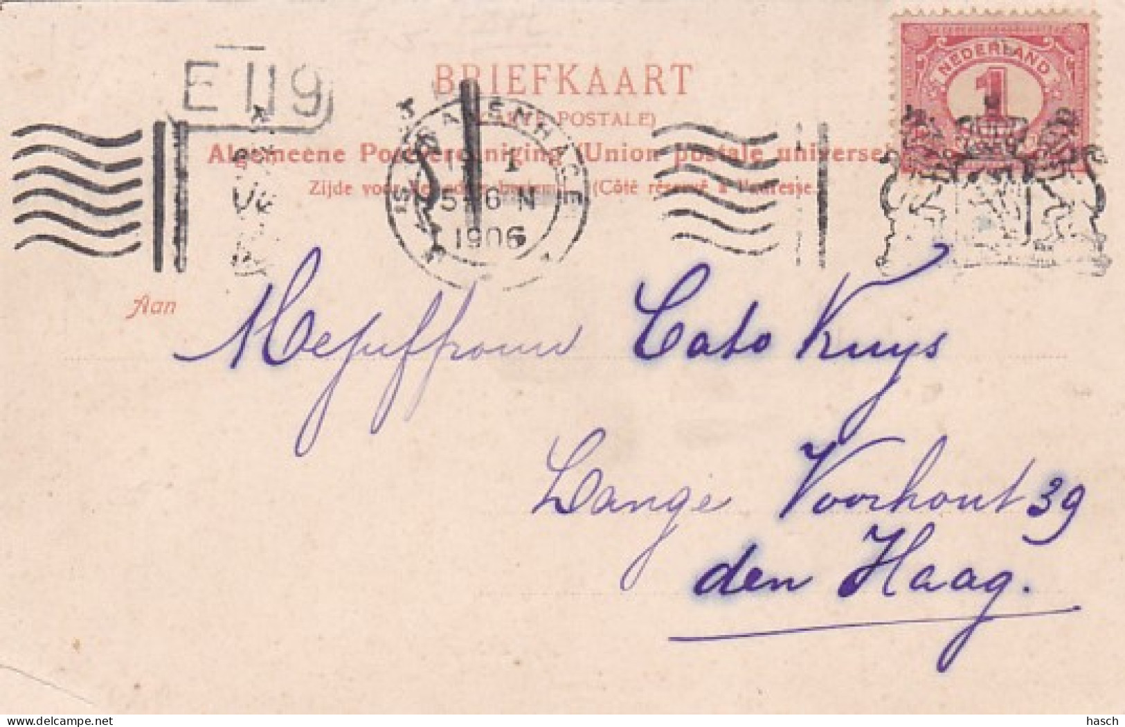 482257Voorburg, Huize: ,,Vliet En Burgh’’ (poststempel 1906)(rechtsonder Een Vouwtje, Zie Achterkant) - Voorburg