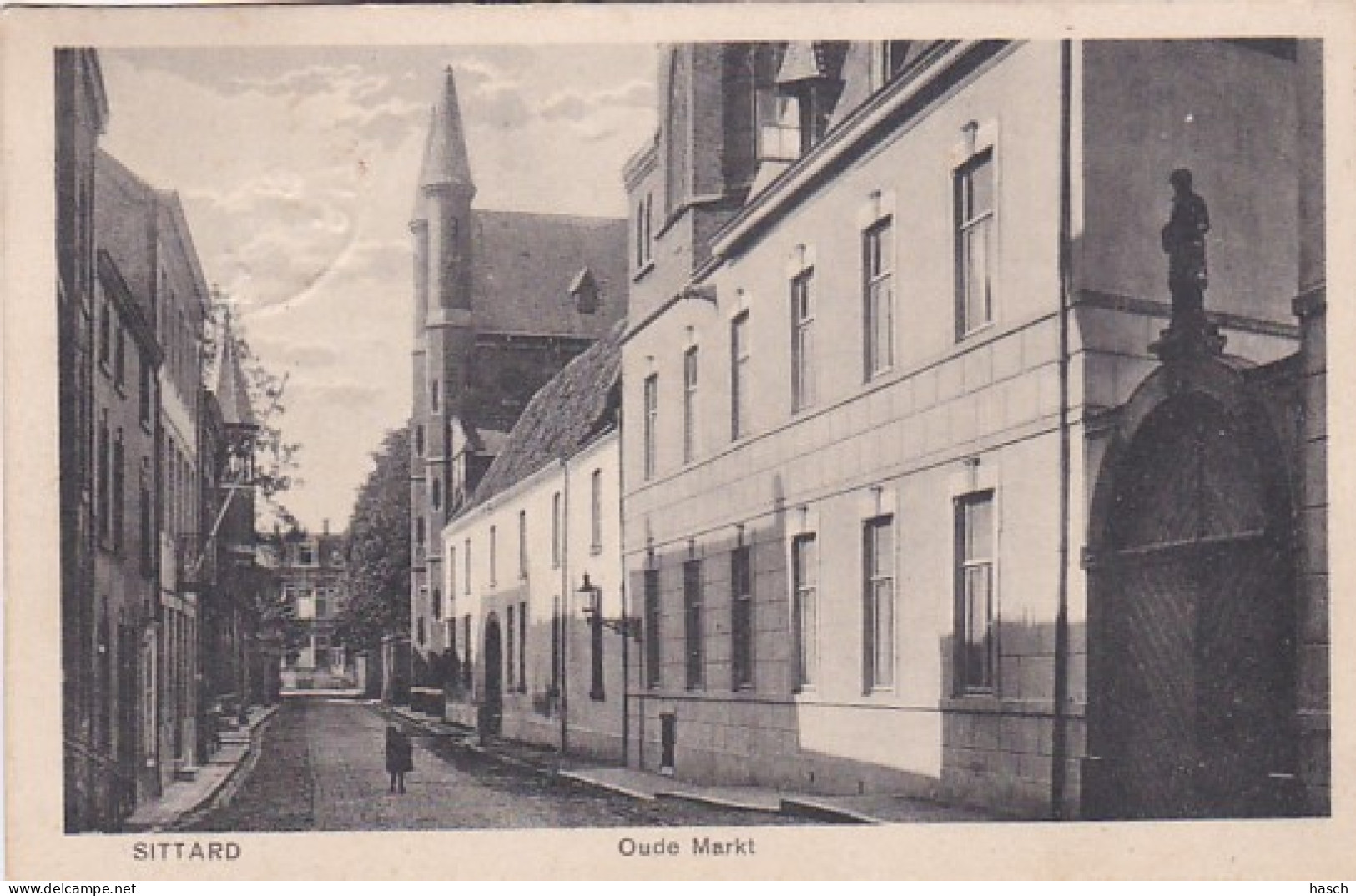 482280Sittard, Oude Markt. 1929. (linksboven Doordruk Stempel) - Sittard