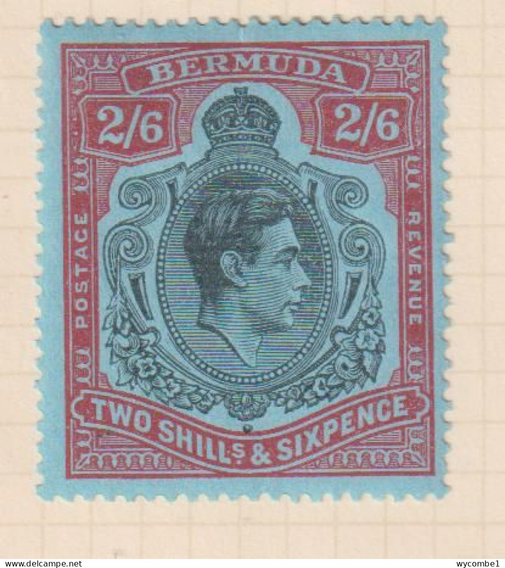 BERMUDA  - 1938-53 George VI Definitive Wmk Mult Script CA 2s6d (SG117) Hinged Mint (a) - Bermuda