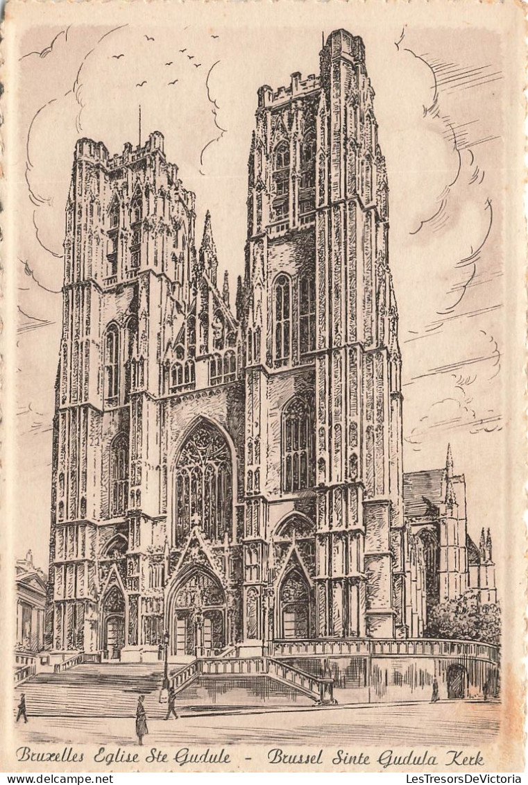 BELGIQUE - Bruxelles - Eglise Sainte Gudule - Carte Postale Ancienne - Monuments, édifices