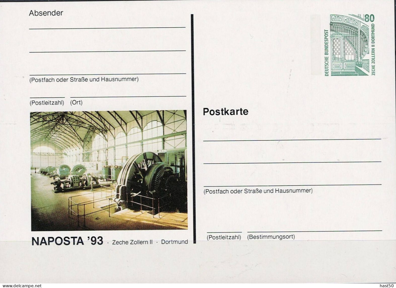 BRD FGR RFA - Privatpostkarte "NAPOSTA '93" (MiNr: PP 153 C2/005) 1993 - Siehe Scan - Privé Postkaarten - Ongebruikt