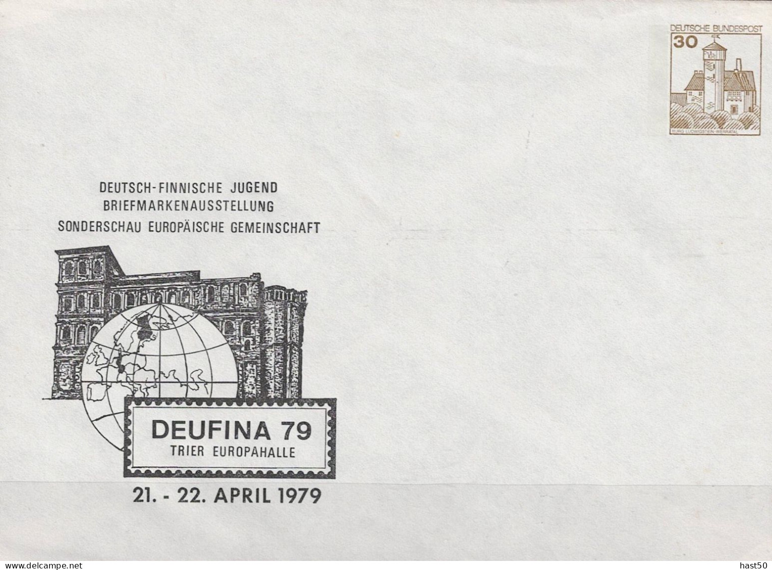 BRD FGR RFA - Privatumschlag "DEUFINA 79" (MiNr: PU 108 D2/021) 1979 - Siehe Scan - Enveloppes Privées - Neuves