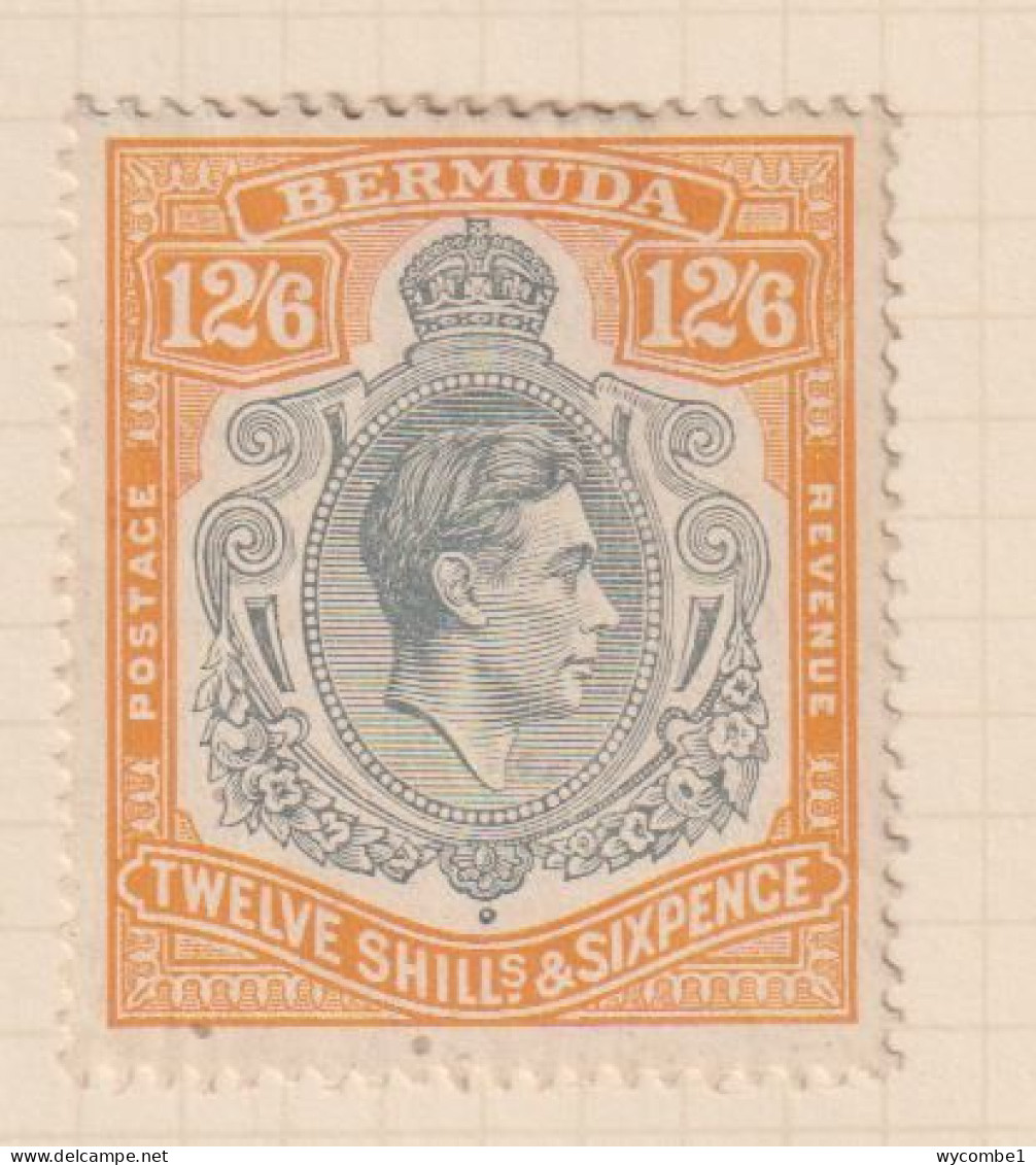 BERMUDA  - 1938-53 George VI Definitive Wmk Mult Script CA 12s6d (SG120c) Hinged Mint (a) - Bermudes
