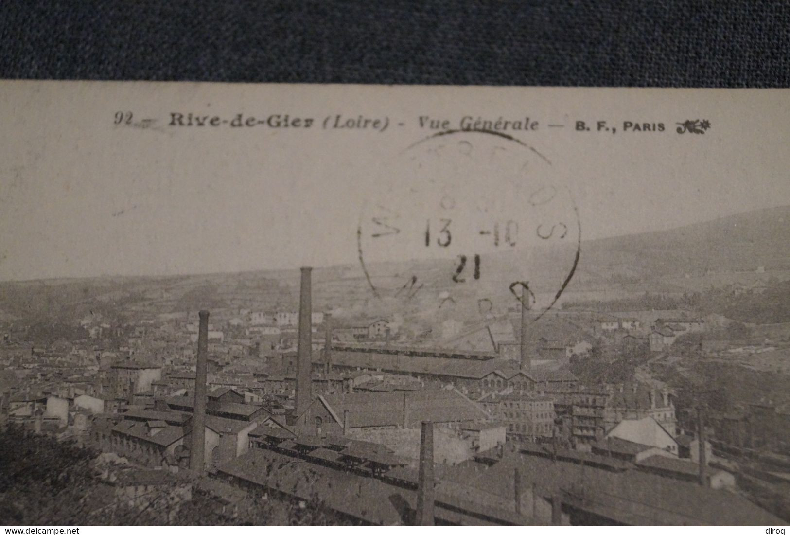 Très Belle Ancienne Carte Rive De Gier 1921,Loire, Vue Générale - Rive De Gier
