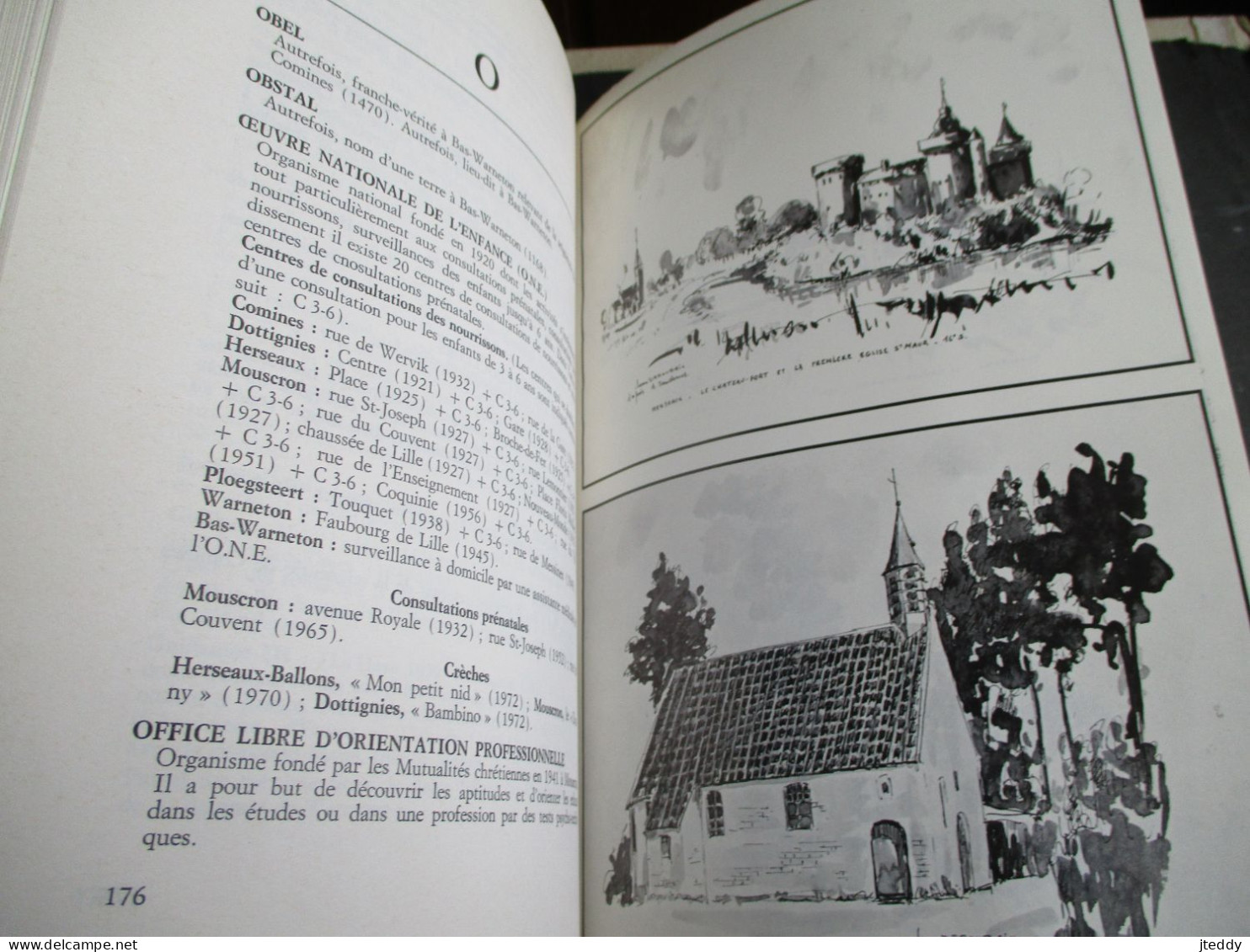 Boek 1973 DICTIONNAIRE de l' Arrondissement  MOUSCRON -- COMINES   édition  VANBRAEKEL    MOUSCRON