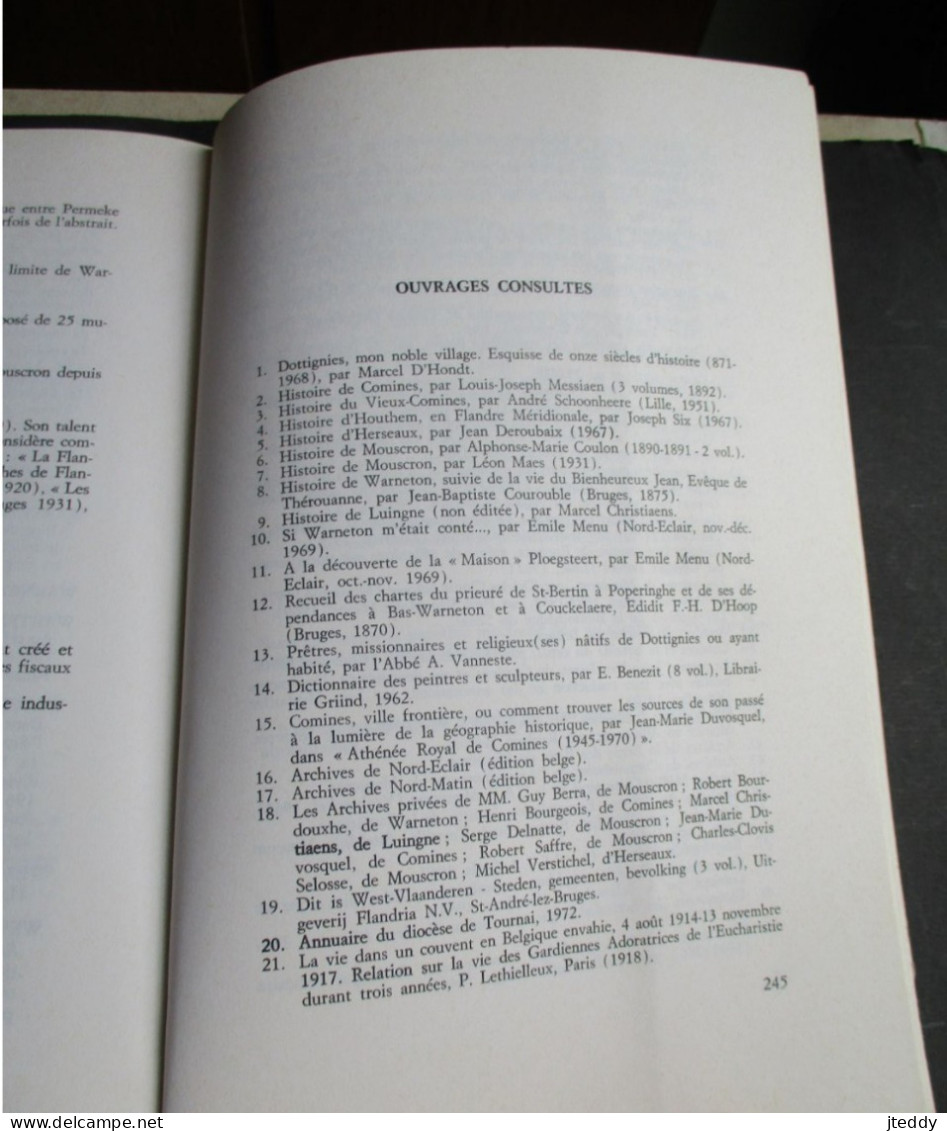 Boek 1973 DICTIONNAIRE de l' Arrondissement  MOUSCRON -- COMINES   édition  VANBRAEKEL    MOUSCRON